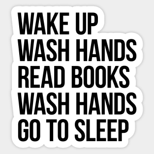 Wash Hands Read Books Sticker